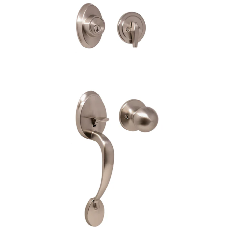 Weslock Premiere Essentials Collection 2810 Hillcrest Handleset Satin Nickel