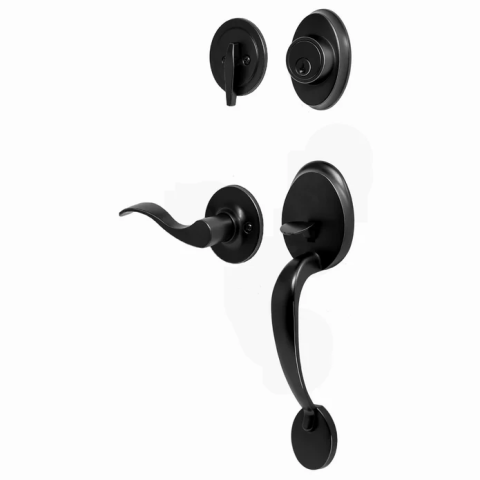 Weslock Premiere Essentials Collection 2810 Hillcrest Handleset Black