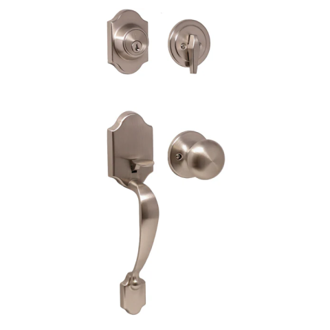 Weslock Premiere Essentials Collection 2820 Parkside Handleset Satin Nickel