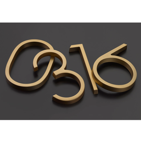 Emtek 2830,2831,2832,2833,2834,2835,2836,2837,2839 house numbers - Satin Brass