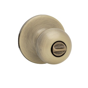 Kwikset 300P Privacy 5 Antique Brass