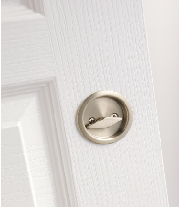 Kwikset Round Privacy Pocket Door Lock