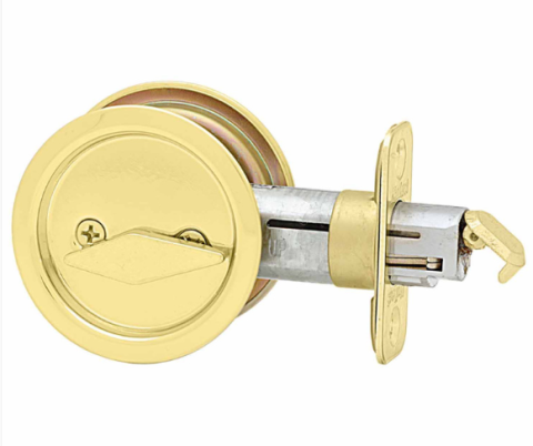 Kwikset Round Privacy Pocket Door Lock