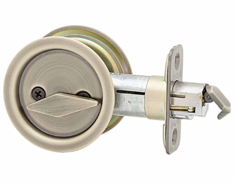 Kwikset Round Privacy Pocket Door Lock