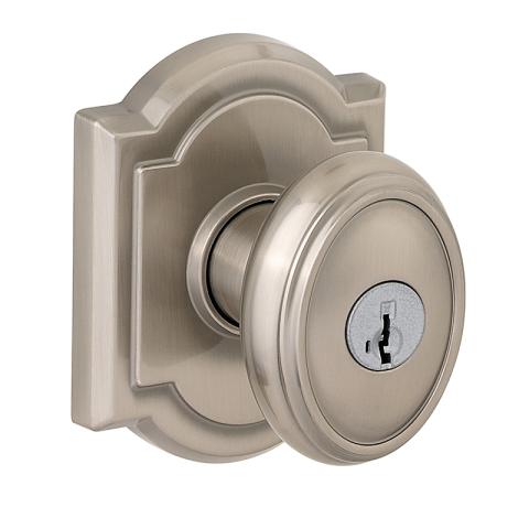 Baldwin Prestige Carnaby Door Knob Set with Arched Rose