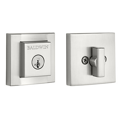 Baldwin Prestige 380SDB Square Spyglass Single Cylinder Deadbolt