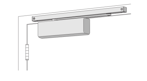 LCN 4013T Surface Mount Track Door Closer 