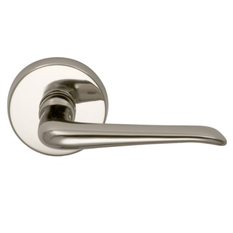 Omnia 42 Lever Latchset Polished Nickel (US14)