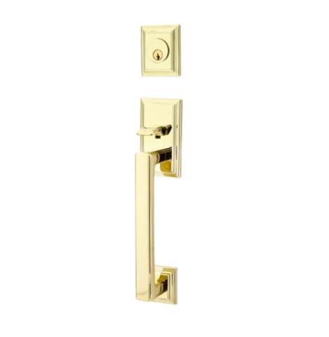 Emtek 4213 Hamden Handleset Polished Brass (US3)