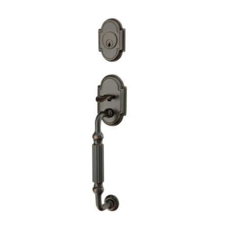 Emtek 4310 Knoxville Handleset with Waverly Knob Oil Rubbed Bronze (US10B)