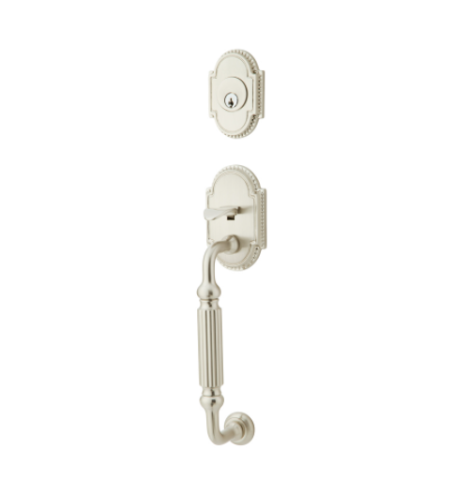 Emtek 4310 Knoxville Handleset with Waverly Knob Satin Nickel (US15)