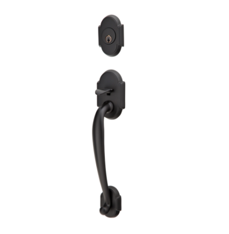 Emtek 4312 Nashville Handleset Flat Black (US19)