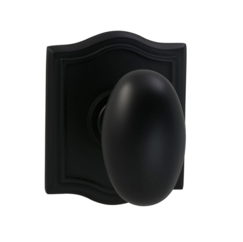 Omnia 434AR Egg Door Knob Set with Arched Rose Oil Rubbed Bronze (US10B)