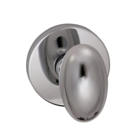 Omnia 434MD Egg Door Knob Set with Modern Rose Polished Chrome (US26)