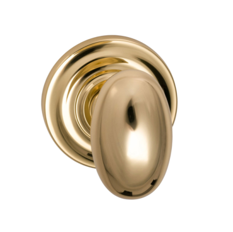 Omnia 434TD-US3A Egg Door Knob Set with Traditional Rose