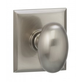 Omnia 434RT-15 Egg Door Knob Set with Rectangular Rose 