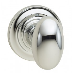 Omnia 434TD-26 Egg Door Knob Set with Traditional Rose