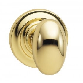 Omnia 434TD-3 Egg Door Knob Set with Traditional Rose