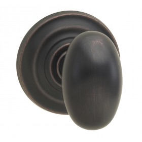 Omnia 434TD-TB Egg Door Knob Set with Traditional Rose