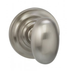 Omnia 434TD-15 Egg Door Knob Set with Traditional Rose