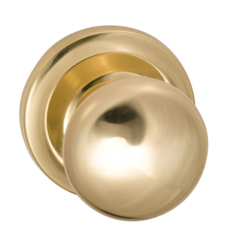 Omnia 442 Knob Latchset Polished Brass (US3)