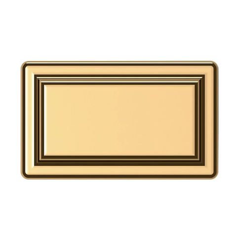 Baldwin 4425 Rectangle Raised Cabinet Knob Non Lacquered Brass (031)