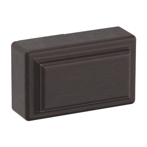 Baldwin 4425 Rectangle Raised Cabinet Knob Venetian Bronze (112)