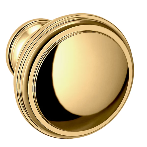 Baldwin 4454, 4456 Severin Fayerman Collection Cabinet Knob Lifetime Polished Brass