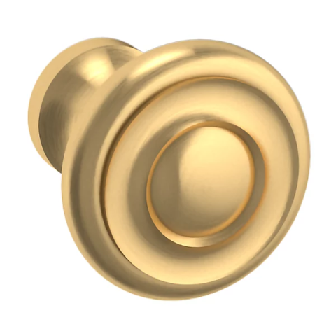 Baldwin Dominion Cabinet Knob (4490, 4491) Lifetime Satin Brass