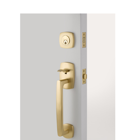 Emtek 4715 Urban Modern Sectional Handleset Satin Brass (US4)