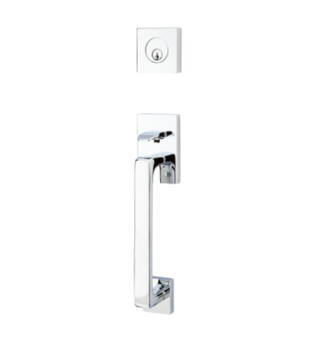 Emtek 4820 Baden Handleset with Helios Brass Lever Polished Chrome (US26)