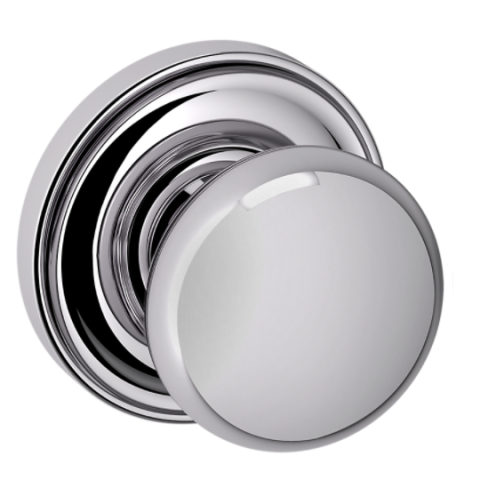 Baldwin Estate Pre-Configured 5000 Door Knob Set with 5048 Rose Polished Chrome (260)