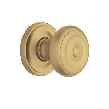 Baldwin Estate 5020 Knob Set Satin Brass and Brown (060)