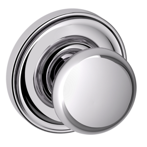 Baldwin Estate Pre-Configured 5030 Door Knob Set with 5048 Rose Polished Chrome (260)