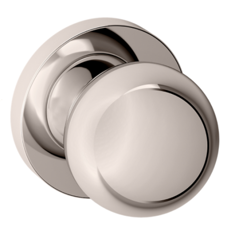 Baldwin Estate Pre-Configured 5041 Door Knob Set with 5046 Rose Polished Chrome (260)Baldwin Estate Pre-Configured 5041 Door Knob Set with 5046 Rose Lifetime Polished Nickel (055)