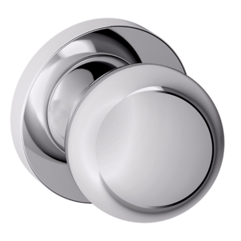 Baldwin Estate Pre-Configured 5041 Door Knob Set with 5046 Rose Polished Chrome (260)