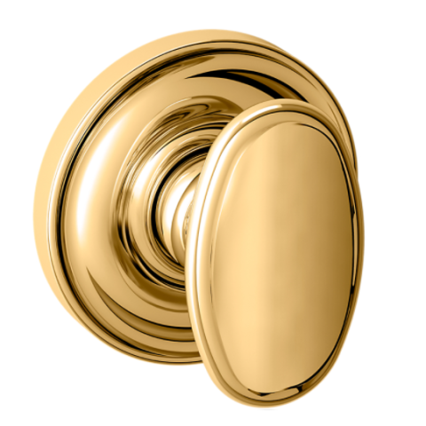 Baldwin Estate Pre-Configured 5057 Door Knob Set with 5048 Rose Lifetime Polished Brass (003)