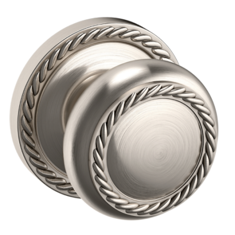 Baldwin Estate Pre-Configured 5064 Door Knob Set with 5004 Rose Lifetime Satin Nickel (056)