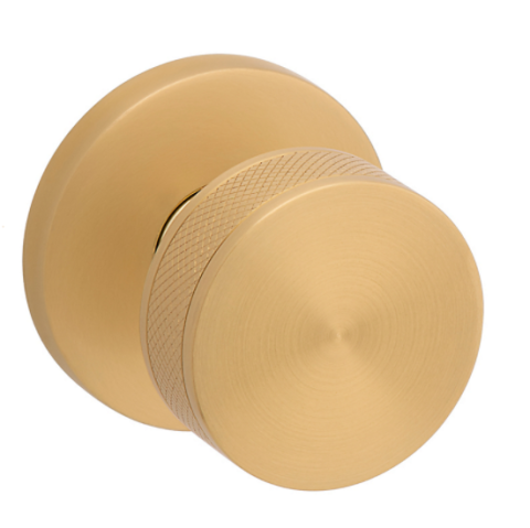 Baldwin Estate 5054 Knurled Door Knob Set Vintage Brass (033)