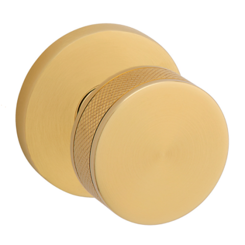 Baldwin Estate 5054 Knurled Door Knob Set Lifetime Satin Brass (044)