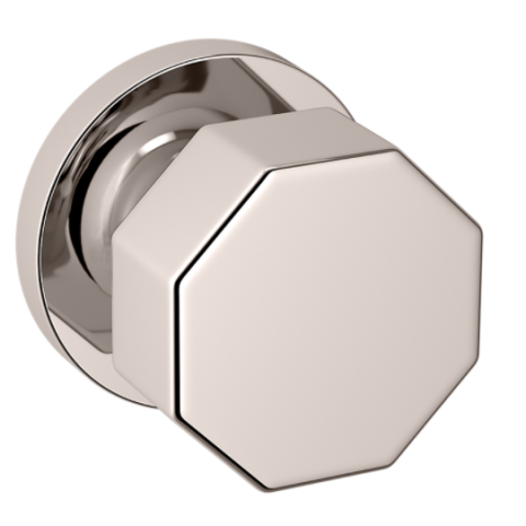 Baldwin Estate Pre-Configured 5073 Door Knob Set with 5046 Rose Lifetime Polished Nickel (055)