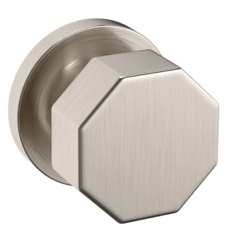 Baldwin Estate Pre-Configured 5073 Door Knob Set with 5046 Rose Lifetime Satin Nickel (056)