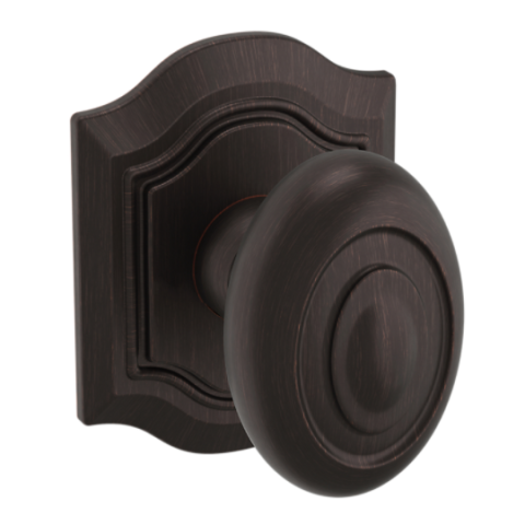 Baldwin Estate Pre-Configured 5077 Door Knob Set with R027 Rose Venetian Bronze (112)