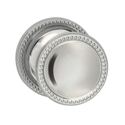 Omnia 508BD67.26 Beaded Door Knob Set from the Arc Collection