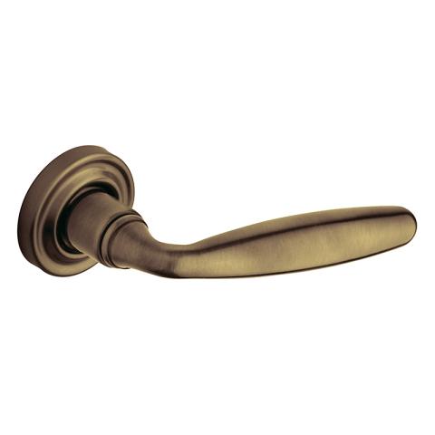 Baldwin Estate 5106 Lever Set shown in Satin Brass & Black (050)