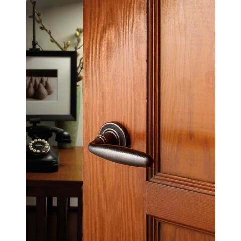 Baldwin Estate 5106 Lever Set shown in Distressed Oil Rubbed Bronze (402)