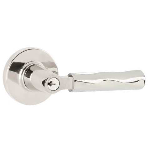 Emtek Select Tribeca 5115TR Keyed Entry Door Lever Set with L-Square Stem Polished Chrome