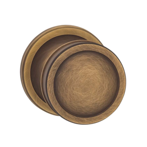 Omnia 513ED67.5 Edged Door Knob Set from the Arc Collection