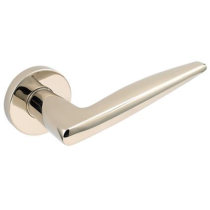 Baldwin Estate 5166 Lever Set shown in Lifetime Polished Nickel (055)