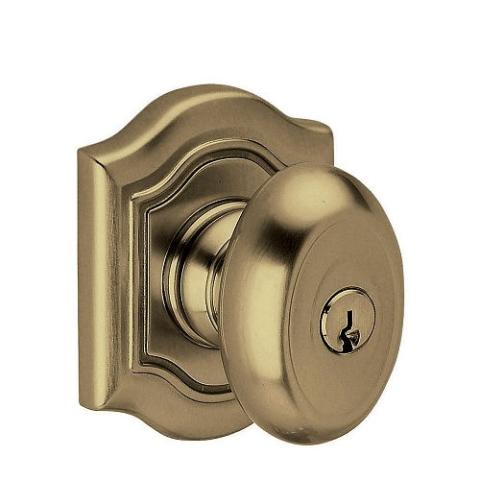 Baldwin 5237.ENTR Bethpage Keyed Entry 050 Satin Brass and Black